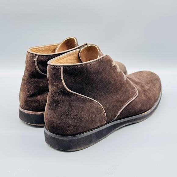 John Varvatos Boots Mens 10 Brown Suede Brooklyn Chukka Lace Up Casual Desert - Picture 8 of 11